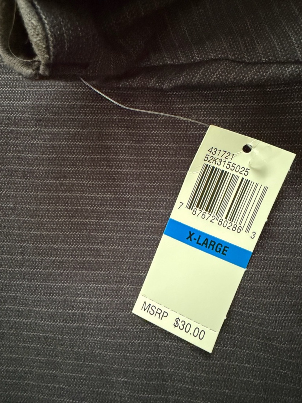 Arrow -  NWT Black Gray Striped Short-Sleeve Crew Neck Shirt Mens Size XL - Picture 3 of 5